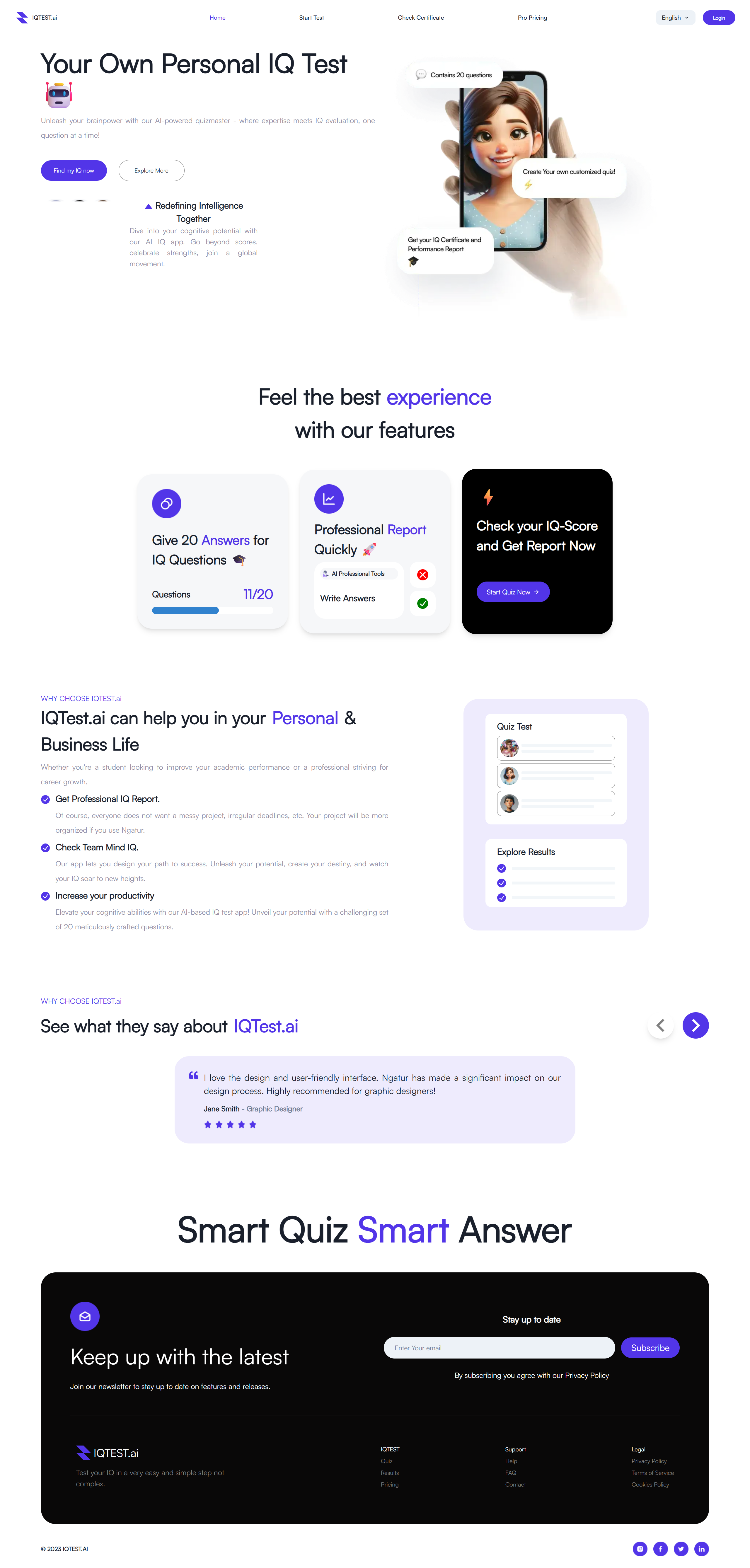 IQ Test AI, AI-personalized IQ tests with verifiable certificates